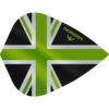Misaladejuegos Plumas Mission Darts Kite Alliance Union Jack Negro Verde F3091 - Imagen 3