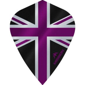 Misaladejuegos Plumas Mission Darts Kite Alliance Union Jack Negro Morado F3093