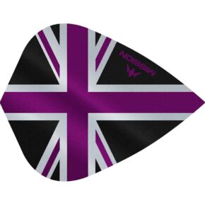 Misaladejuegos Plumas Mission Darts Kite Alliance Union Jack Negro Morado F3093 - Imagen 3