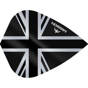 Misaladejuegos Plumas Mission Darts Kite Alliance Union Jack Negro F3095 - Imagen 2
