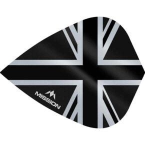 Misaladejuegos Plumas Mission Darts Kite Alliance Union Jack Negro F3095 - Imagen 3