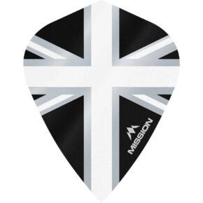 Misaladejuegos Plumas Mission Darts Kite Alliance Union Jack Negro Blanco F3096