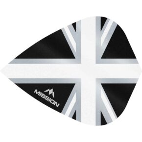 Misaladejuegos Plumas Mission Darts Kite Alliance Union Jack Negro Blanco F3096 - Imagen 3