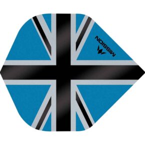 Misaladejuegos Plumas Mission Darts No2 Std Alliance-X Union Jack Negro Azul F3105 - Imagen 2