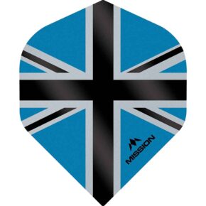 Misaladejuegos Plumas Mission Darts No2 Std Alliance-X Union Jack Negro Azul F3105