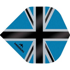 Misaladejuegos Plumas Mission Darts No2 Std Alliance-X Union Jack Negro Azul F3105 - Imagen 3