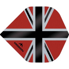 Misaladejuegos Plumas Mission Darts No2 Std Alliance-X Union Jack Negro Rojo F3106 - Imagen 2