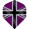 Misaladejuegos Plumas Mission Darts No2 Std Alliance-X Union Jack Negro Morado F3109