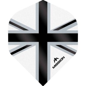 Misaladejuegos Plumas Mission Darts No2 Std Alliance-X Union Jack Negro Blanco F3111