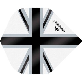 Misaladejuegos Plumas Mission Darts No2 Std Alliance-X Union Jack Negro Blanco F3111 - Imagen 3