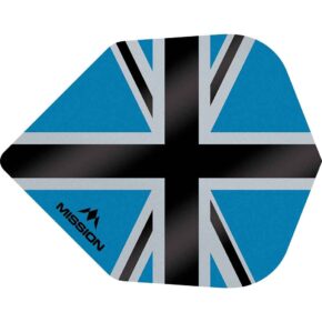 Misaladejuegos Plumas Mission Darts No6 Std Alliance-X Union Jack Negro Azul F3119 - Imagen 2