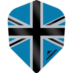 Misaladejuegos Plumas Mission Darts No6 Std Alliance-X Union Jack Negro Azul F3119