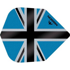 Misaladejuegos Plumas Mission Darts No6 Std Alliance-X Union Jack Negro Azul F3119 - Imagen 3