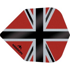 Misaladejuegos Plumas Mission Darts No6 Std Alliance-X Union Jack Negro Rojo F3120 - Imagen 3