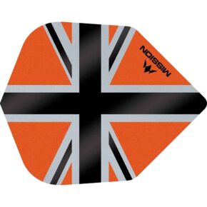 Misaladejuegos Plumas Mission Darts No6 Std Alliance-X Union Jack Negro Naranja F3122 - Imagen 2