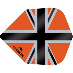 Misaladejuegos Plumas Mission Darts No6 Std Alliance-X Union Jack Negro Naranja F3122 - Imagen 3