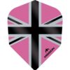 Misaladejuegos Plumas Mission Darts No6 Std Alliance-X Union Jack Negro Rosa F3124