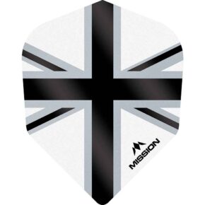 Misaladejuegos Plumas Mission Darts No6 Std Alliance-X Union Jack Negro Blanco F3125