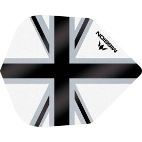Misaladejuegos Plumas Mission Darts No6 Std Alliance-X Union Jack Negro Blanco F3125 - Imagen 3