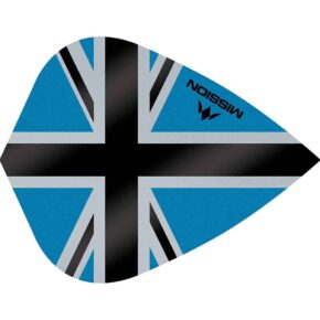 Misaladejuegos Plumas Mission Darts Kite Alliance-X Union Jack Negro Azul F3112 - Imagen 2