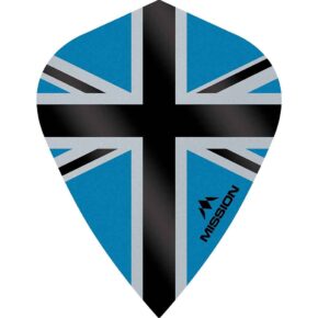 Misaladejuegos Plumas Mission Darts Kite Alliance-X Union Jack Negro Azul F3112