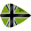 Misaladejuegos Plumas Mission Darts Kite Alliance-X Union Jack Negro Verde F3114 - Imagen 3