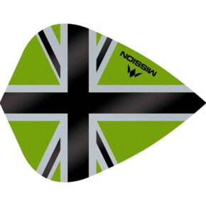Misaladejuegos Plumas Mission Darts Kite Alliance-X Union Jack Negro Verde F3114 - Imagen 3