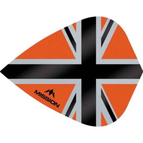 Misaladejuegos Plumas Mission Darts Kite Alliance-X Union Jack Negro Naranja F3115 - Imagen 2