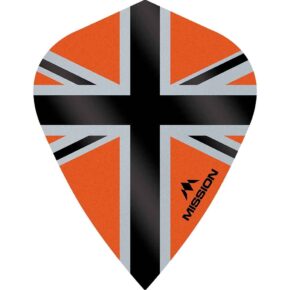 Misaladejuegos Plumas Mission Darts Kite Alliance-X Union Jack Negro Naranja F3115