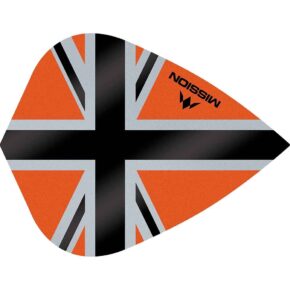 Misaladejuegos Plumas Mission Darts Kite Alliance-X Union Jack Negro Naranja F3115 - Imagen 3