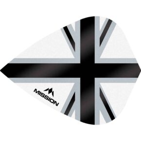 Misaladejuegos Plumas Mission Darts Kite Alliance-X Union Jack Negro Blanco F3118 - Imagen 2