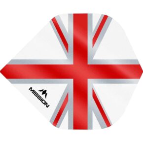 Misaladejuegos Plumas Mission Darts No2 Std Alliance Union Jack White Red F3127 - Imagen 2