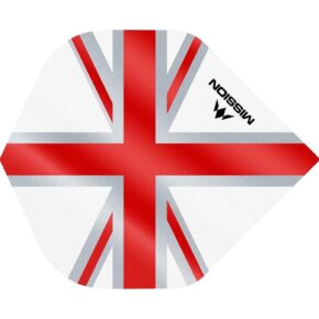 Misaladejuegos Plumas Mission Darts No2 Std Alliance Union Jack White Red F3127 - Imagen 3