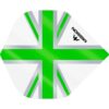 Misaladejuegos Plumas Mission Darts No2 Std Alliance Union Jack White Verde F3128 - Imagen 2
