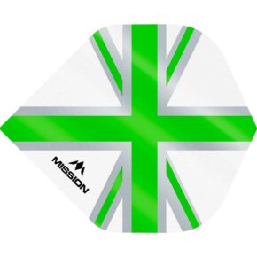 Misaladejuegos Plumas Mission Darts No2 Std Alliance Union Jack White Verde F3128 - Imagen 3