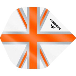 Misaladejuegos Plumas Mission Darts No2 Std Alliance Union Jack Blanco Naranja F3129 - Imagen 3