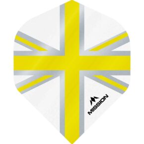 Misaladejuegos Plumas Mission Darts No2 Std Alliance Union Jack Blanco Amarillo F3130
