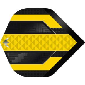Misaladejuegos Plumas Mission Darts Plumas No2 Std Temple Negro Amarillo F3359 - Imagen 2