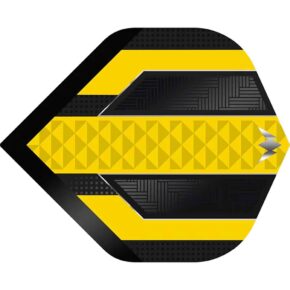 Misaladejuegos Plumas Mission Darts Plumas No2 Std Temple Negro Amarillo F3359 - Imagen 3