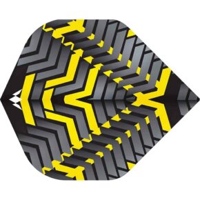 Misaladejuegos Plumas Mission Darts Plumas No2 Std Vex Negro Amarillo F3348 - Imagen 2