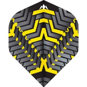 Misaladejuegos Plumas Mission Darts Plumas No2 Std Vex Negro Amarillo F3348