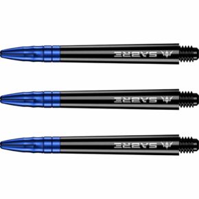 Misaladejuegos Cañas Mission Darts Sabre Polycarbonate Negra Azul Corta 34mm S1520 - Imagen 3