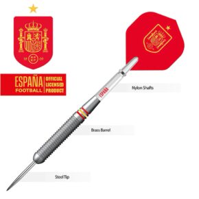 Misaladejuegos Dardos Licencia oficial de fútbol España Latón 22g D1426 - Imagen 4