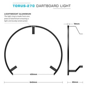 Misaladejuegos Sistema Iluminación Led Dianas Mission Torus 270 TOR270 - Imagen 3