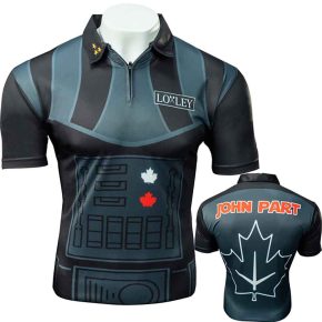 Misaladejuegos Polo Jugador Loxley John Part Dart Darth Maple Negro XL DS2094-XL