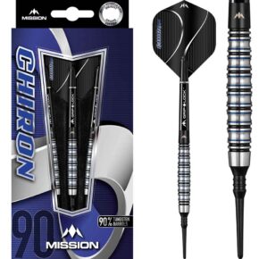 Misaladejuegos Dardos Mission Chiron M2 Electro Negro Azul 90% 21g D9636 - Imagen 3