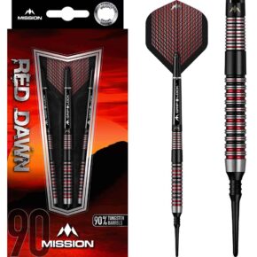 Misaladejuegos Dardos Mission Red Dawn M1 Straight Ring 90% 21g D9045 - Imagen 3