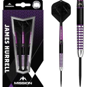 Misaladejuegos Dardos Mission James Hurrell Hillbilly Negro Morado 90% 26g D1619 - Imagen 3