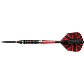 Misaladejuegos Dardos Mission Darryl Fitton Negro Rojo Electrico 95% 24g D1629 - Imagen 2