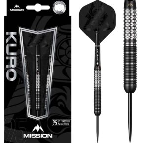 Misaladejuegos Dardos Mission Kuro M1 Negro Rear Sabre Grip 90% 24g D5400 - Imagen 3